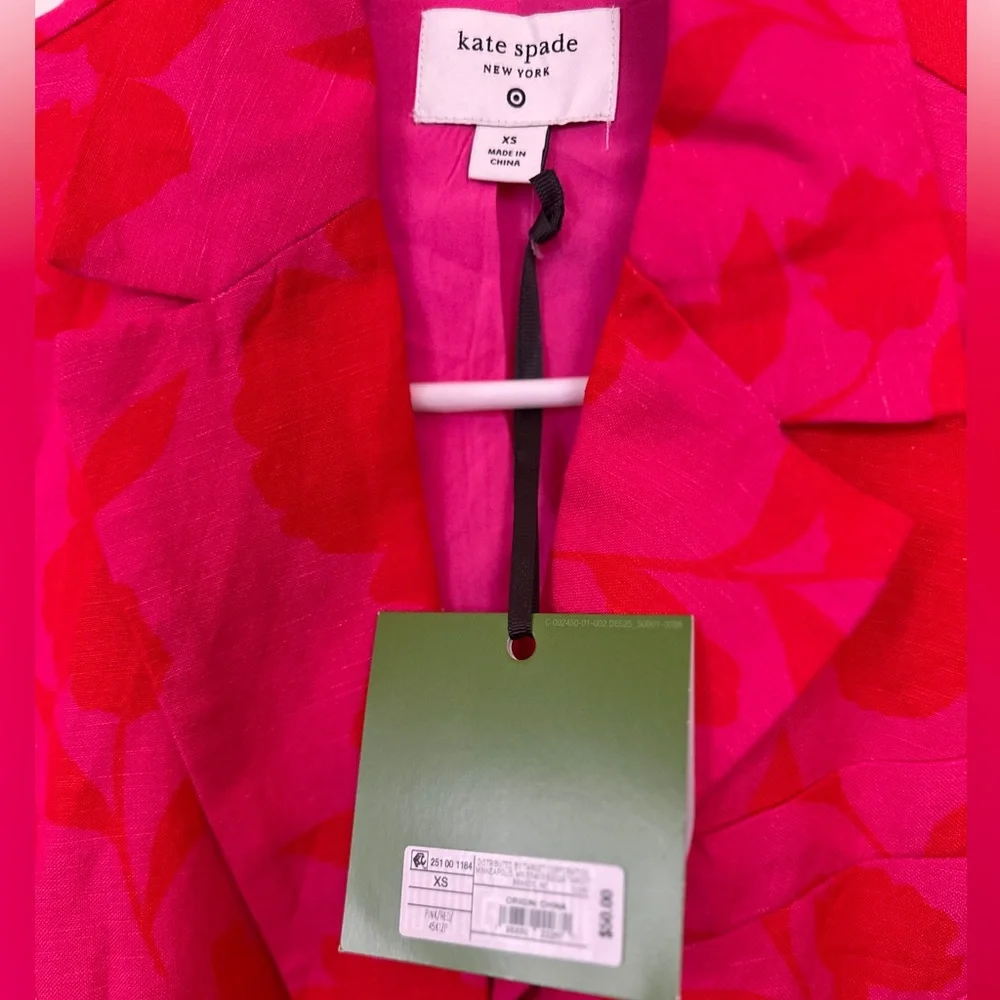 NWT! Kate Spade New York x Target Women's Classic Rose Blazer - XS - Picture 5 of 9